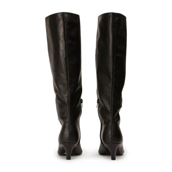 Tony Bianco Vixon Heeled Boot in Black 7 Womens Leather knee High - Picture 14 of 16